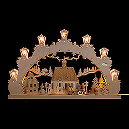 3D Candle Arch  -  Child with Sled  -  52x31,5cm / 20.5x12.4 inch