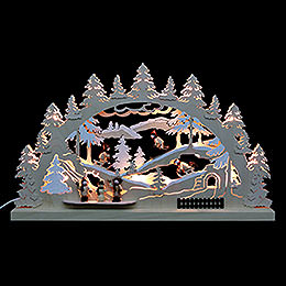 3D Double Arch  -  Winter Countryside  -  62x37x5,5cm / 24x14x2 inch