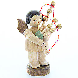 Angel with Bagpipe  -  Natural Colors  -  Standing  -  6cm / 2.4 inch