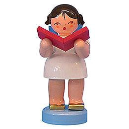 Angel with Book  -  Blue Wings  -  Standing  -  6cm / 2,3 inch