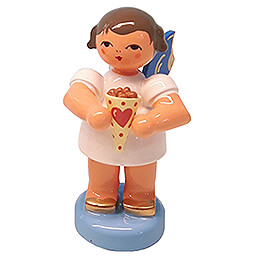 Angel with Candied Almonds  -  Blue Wings  -  Standing  -  6cm / 2.4 inch