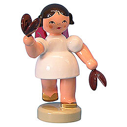 Angel with Castanets  -  Red Wings  -  Standing  -  6cm / 2,3 inch