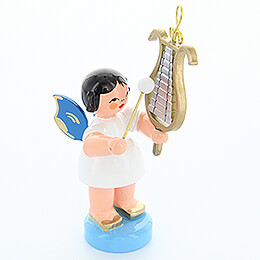 Angel with Chime  -  Blue Wings  -  Standing  -  6cm / 2.4 inch