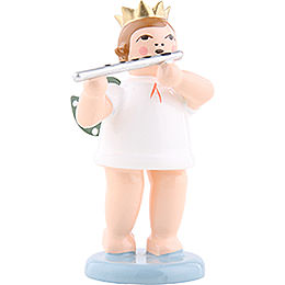 Angel with Crown and German Flute  -  6,5cm / 2.5 inch