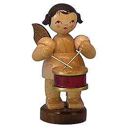 Angel with Drum  -  Natural Colors  -  Standing  -  6cm / 2,3 inch