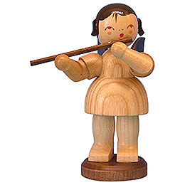 Angel with Flute  -  Natural Colors  -  Standing  -  9,5cm / 3,7 inch
