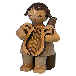 Angel with Lyre  -  Natural Colors  -  Sitting  -  5cm / 2 inch
