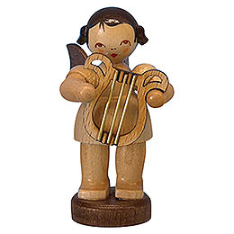 Angel with Lyre  -  Natural Colors  -  Standing  -  6cm / 2,3 inch
