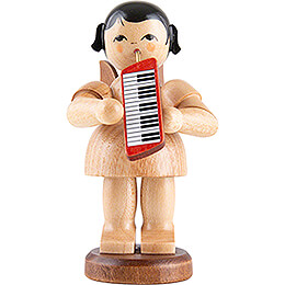 Angel with Melodica  -  Natural Colors  -  standing  -  9,5cm / 3.7 inch