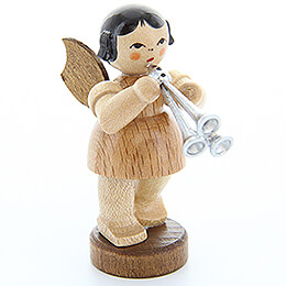 Angel with Shawm  -  Natural Colors  -  Standing  -  6cm / 2.4 inch
