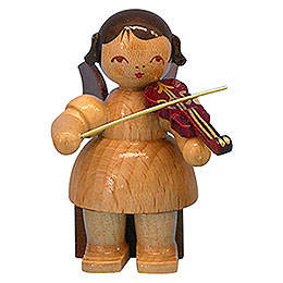 Angel with Violin  -  Natural Colors  -  Sitting  -  5cm / 2 inch