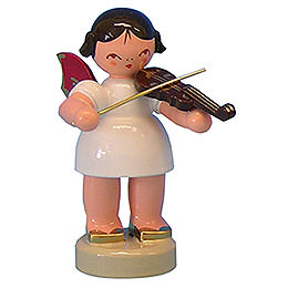 Angel with Violin  -  Red Wings  -  Standing  -  6cm / 2,3 inch