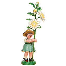 Blumenkind Mädchen mit Edelweißmargerite  -  17cm