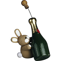 Bunny with Champagne Bottle  -  2,7cm / 1.1 inch