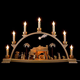 Candle Arch  -  Nativity Scene Natural  -  60x35cm / 23.6x13.8 inch