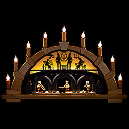 Candle Arch  -  Ore Mountains with Miners  -  66x40cm / 26x15.7 inch