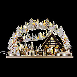 Candle Arch  -  Snowmolli - Country with Pyramid and White Frost  -  72x43cm / 28.3x17 inch