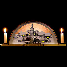Candle Arch with Santa  -  33x14cm / 13x5.5 inch