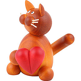 Cat Charlie with Heart  -  8cm / 3.1 inch