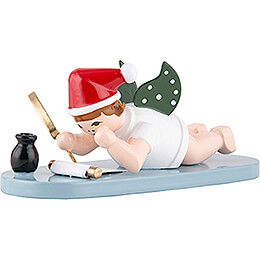 Christmas Angel with Hat and Wish List  -  6,5cm / 2.6 inch