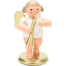 Engel White/Gold with Russian Horn  -  6cm / 2 inch