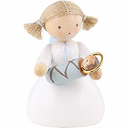 Flax Haired Angel Sitting with the Infant Jesus  -  5cm / 2 inch