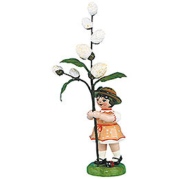 Flower Girl with May Kitten  -  11cm / 4,3 inch