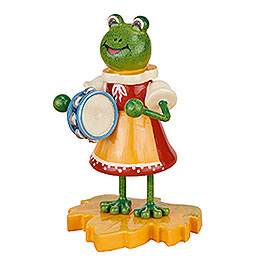 Frog Girl with Tambourine  -  8cm / 3 inch