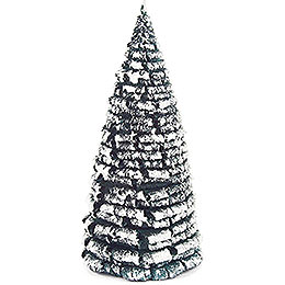 Frosted Tree  -  Green - White  -  16cm / 6.3 inch