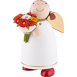 Guardian Angel with Flower Bouquet  -  8cm / 3.1 inch