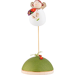 Guardian Angel with Flower Floating on Stand  -  3,5cm / 1.3 inch