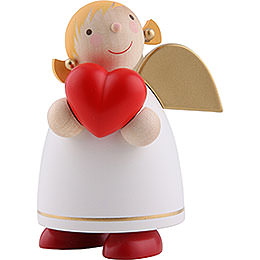 Guardian Angel with Heart, White  -  8cm / 3.1 inch
