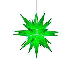 Herrnhuter Moravian Star A1e Green Plastic  -  13cm/5.1 inch