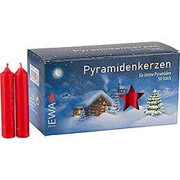 High Quality Pyramid - Candles Red  -  D=1.4cm (0.55 Inch)