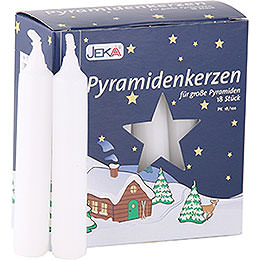 High Quality Pyramid - Candles White  -  D=1.7cm (0.66 Inch)