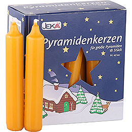 Hochwertige Pyramidenkerzen honigfarben  -  1,7cm Durchmesser