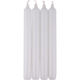 Hochwertige Tafelkerzen weiß  -  2,0cm Durchmesser