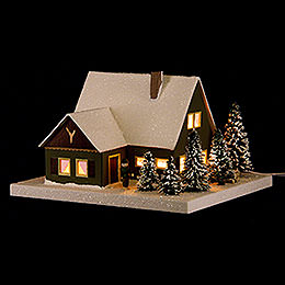 Lighted House Forester's Lodge  -  11,5cm / 4.5 inch
