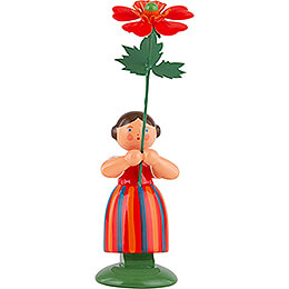 Meadow Flower Girl with Geum  -  11cm / 4.3 inch