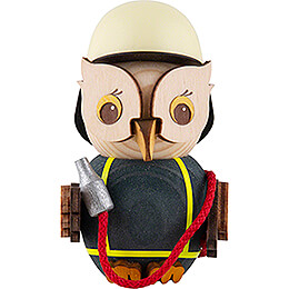 Mini Owl Fireman  -  7cm / 2.8 inch