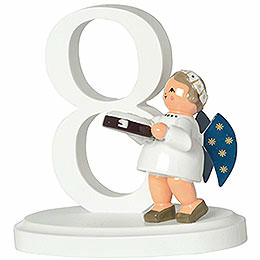 Number "8" with Angel  -  7cm / 2.8 inch