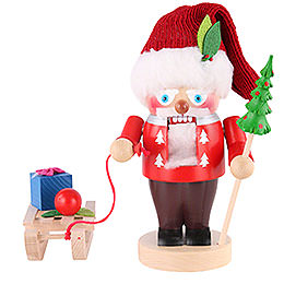 Nussknacker Weihnachtsmann mit Schlitten  -  25cm