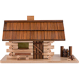 Smoking Hut  -  Forest Hut with LED  -  10cm / 4 inch