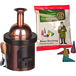 Smoking Stove  -  Brewing Kettle Brown Hammertone  -  13cm / 5.1 inch