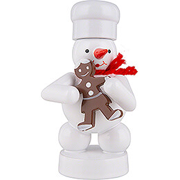 Snowman Baker with Gingerbread Woman  -  8cm / 3.1 inch