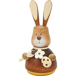 Teeter Bunny with Paint - Brush Natural  -  9,8cm / 3.9 inch