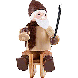 Thiel Figurine  -  Santa Claus on Sledge  -  natural  -  6cm / 2.4 inch
