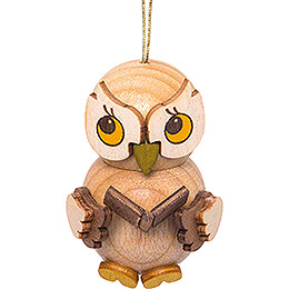 Tree Ornament  -  Owl Child with Book  -  4cm / 1.6 inch