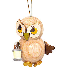 Tree Ornament  -  Owl Child with Lampion  -  4cm / 1.6 inch