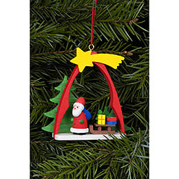 Tree Ornament  -  Santa Claus  -  7,4x6,3cm / 3x2 inch